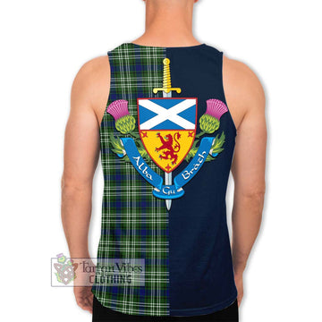 Swinton Tartan Men's Tank Top Alba with Scottish Lion Royal Arm Half Style - Tartan Vibes Clothing