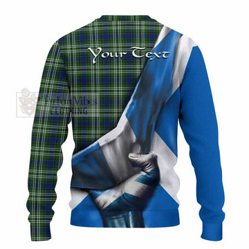 Swinton Tartan Knitted Sweater with Family Crest Scotland Patriotic Style - Tartan Vibes Clothing