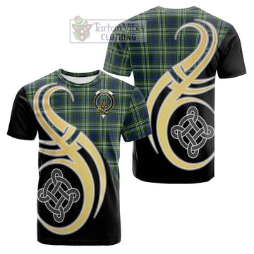 Swinton Tartan Cotton T-shirt with Family Crest and Celtic Symbol Style Kid's Shirt - Tartan Vibes Clothing