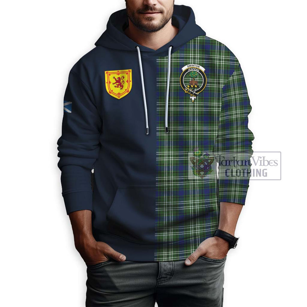 Swinton Tartan Hoodie Alba with Scottish Lion Royal Arm Half Style - Tartan Vibes Clothing