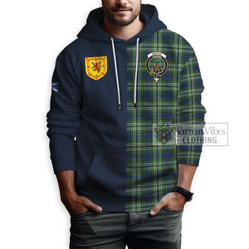 Swinton Tartan Hoodie Alba with Scottish Lion Royal Arm Half Style - Tartan Vibes Clothing