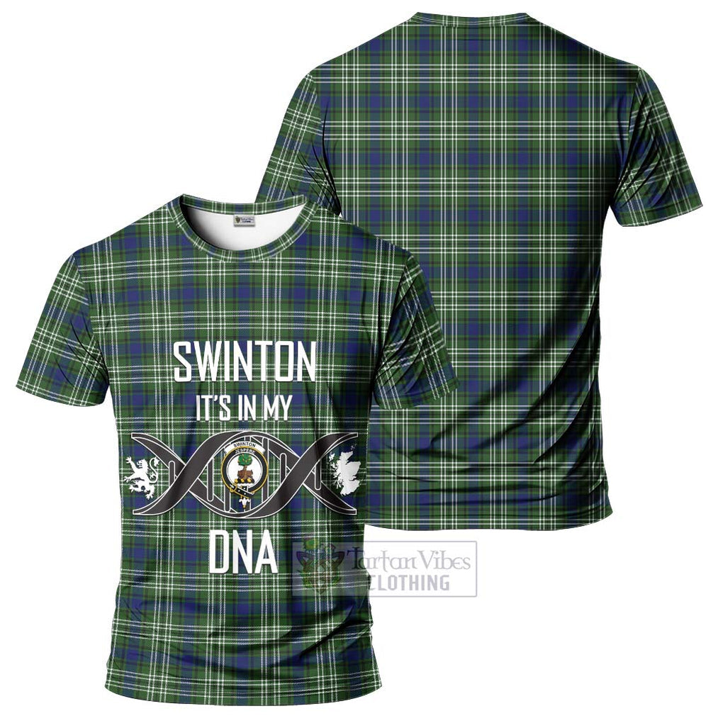 Swinton Tartan T-Shirt with Family Crest DNA In Me Style - Tartan Vibes Clothing