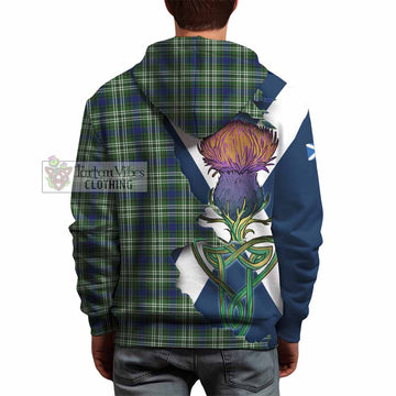 Tartan Vibes Clothing Swinton Tartan Family Crest Hoodie Scottish Thistle Celtic Inspired