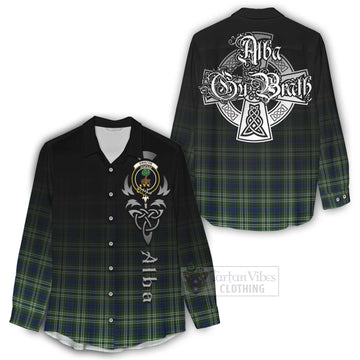 Swinton Tartan Women's Casual Shirt Featuring Alba Gu Brath Family Crest Celtic Inspired - Tartan Vibes Clothing
