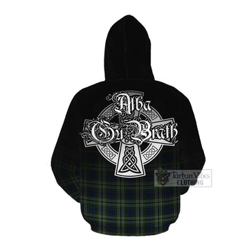 Tartan Vibes Clothing Swinton Tartan Cotton Hoodie Featuring Alba Gu Brath Family Crest Celtic Inspired