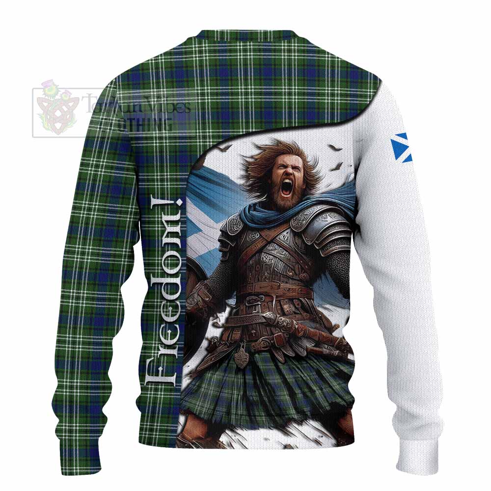 Swinton Crest Tartan Knitted Sweater Inspired by the Freedom of Scottish Warrior - Tartan Vibes Clothing