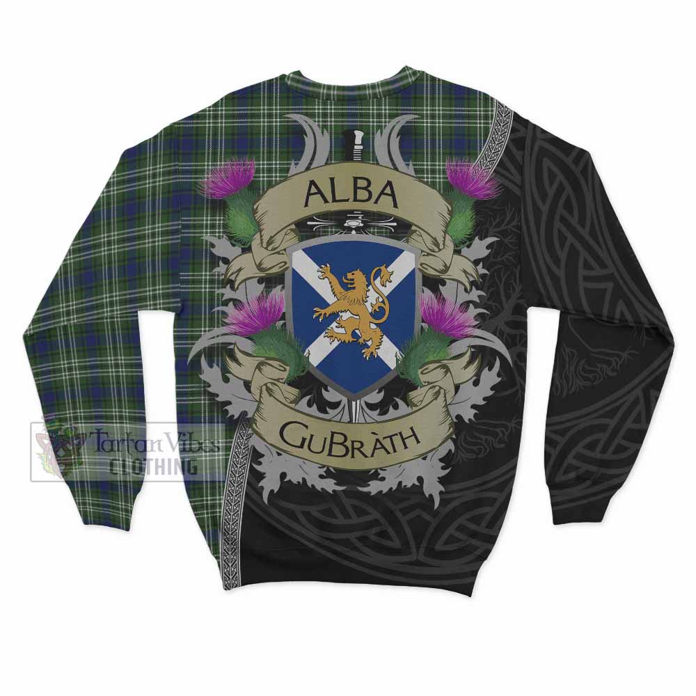 Swinton Tartan Family Crest Sweatshirt Lion Rampant Royal Thistle Shield Celtic Inspired - Tartan Vibes Clothing