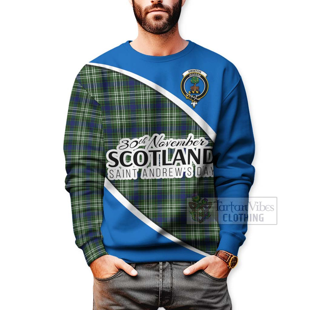 Swinton Family Crest Tartan Sweatshirt Celebrate Saint Andrew's Day in Style - Tartan Vibes Clothing