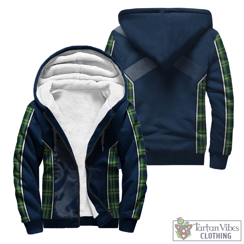 Tartan Vibes Clothing Swinton Tartan Sherpa Hoodie with Family Crest and Lion Rampant Vibes Sport Style