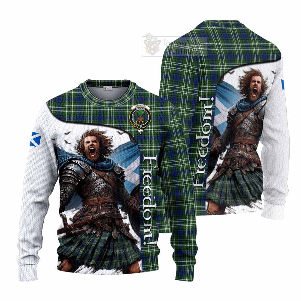 Swinton Crest Tartan Knitted Sweater Inspired by the Freedom of Scottish Warrior - Tartan Vibes Clothing