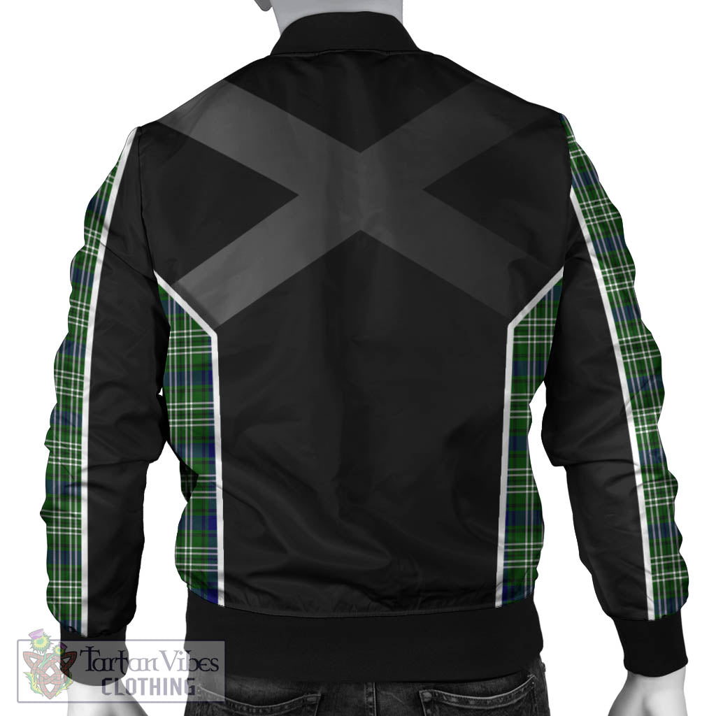 Tartan Vibes Clothing Swinton Tartan Bomber Jacket with Family Crest and Scottish Thistle Vibes Sport Style