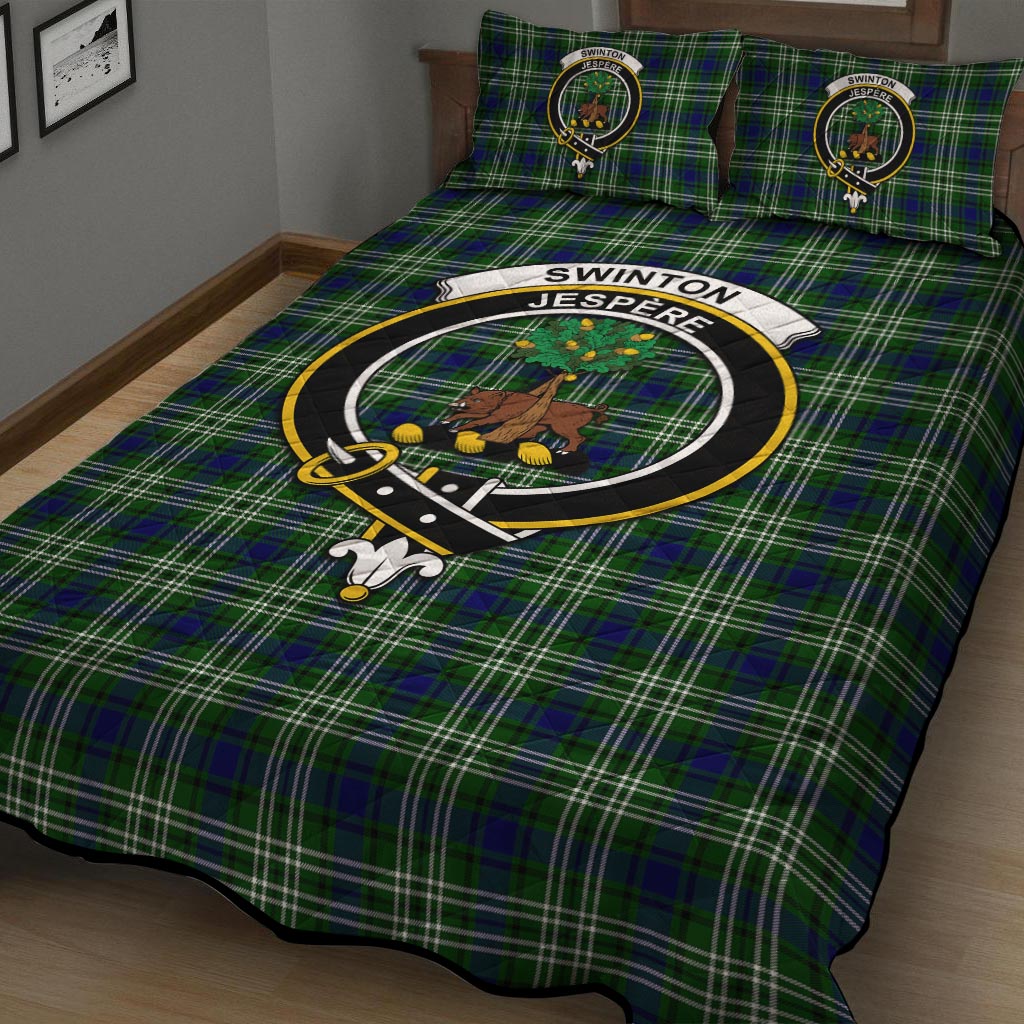 Swinton Tartan Quilt Bed Set with Family Crest - Tartan Vibes Clothing