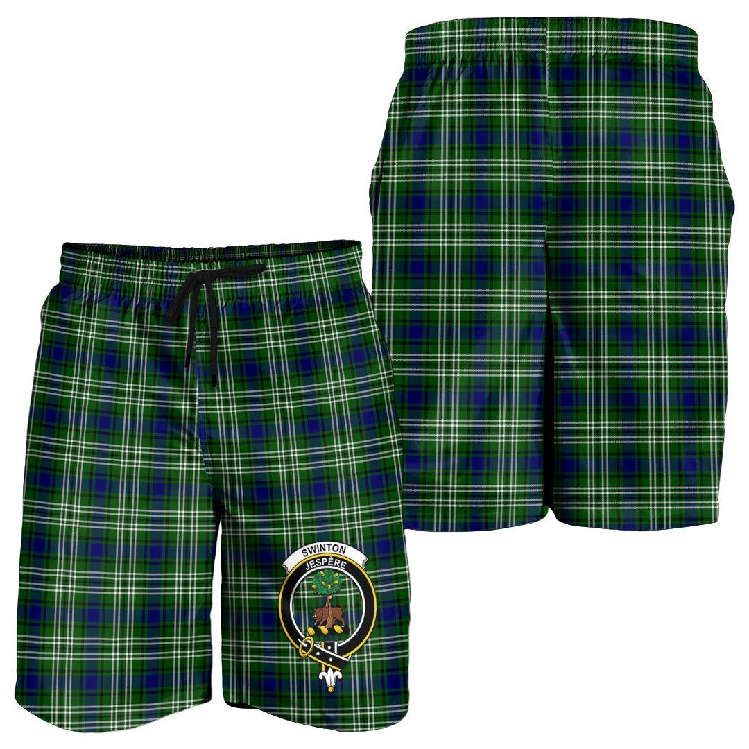 Swinton Tartan Mens Shorts with Family Crest - Tartan Vibes Clothing