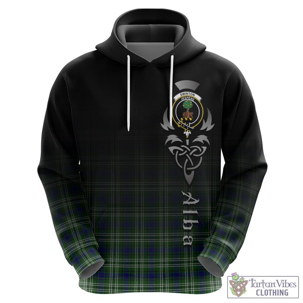 Swinton Tartan Hoodie Featuring Alba Gu Brath Family Crest Celtic Inspired - Tartan Vibes Clothing
