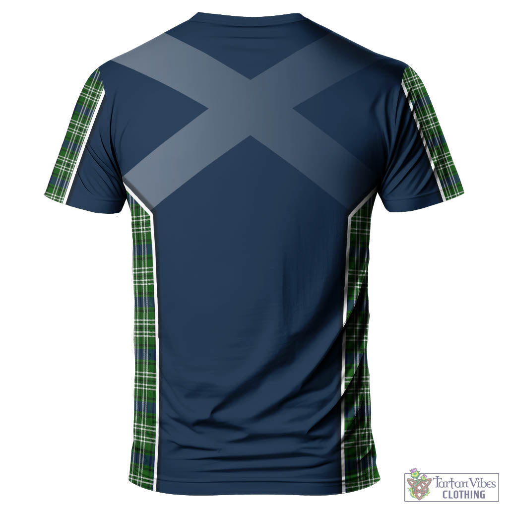 Tartan Vibes Clothing Swinton Tartan T-Shirt with Family Crest and Lion Rampant Vibes Sport Style