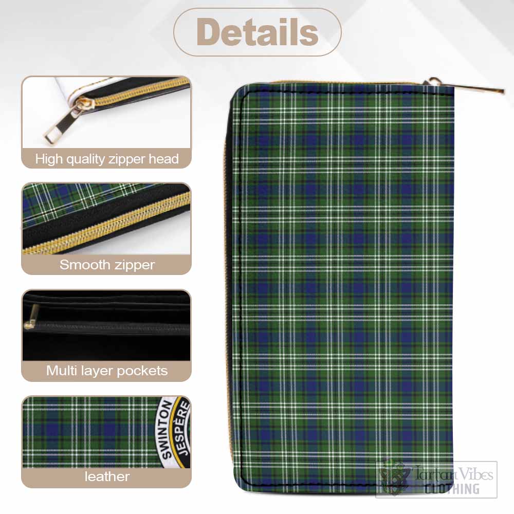 Swinton Tartan Women's Leather Wallet with Family Crest - Tartan Vibes Clothing