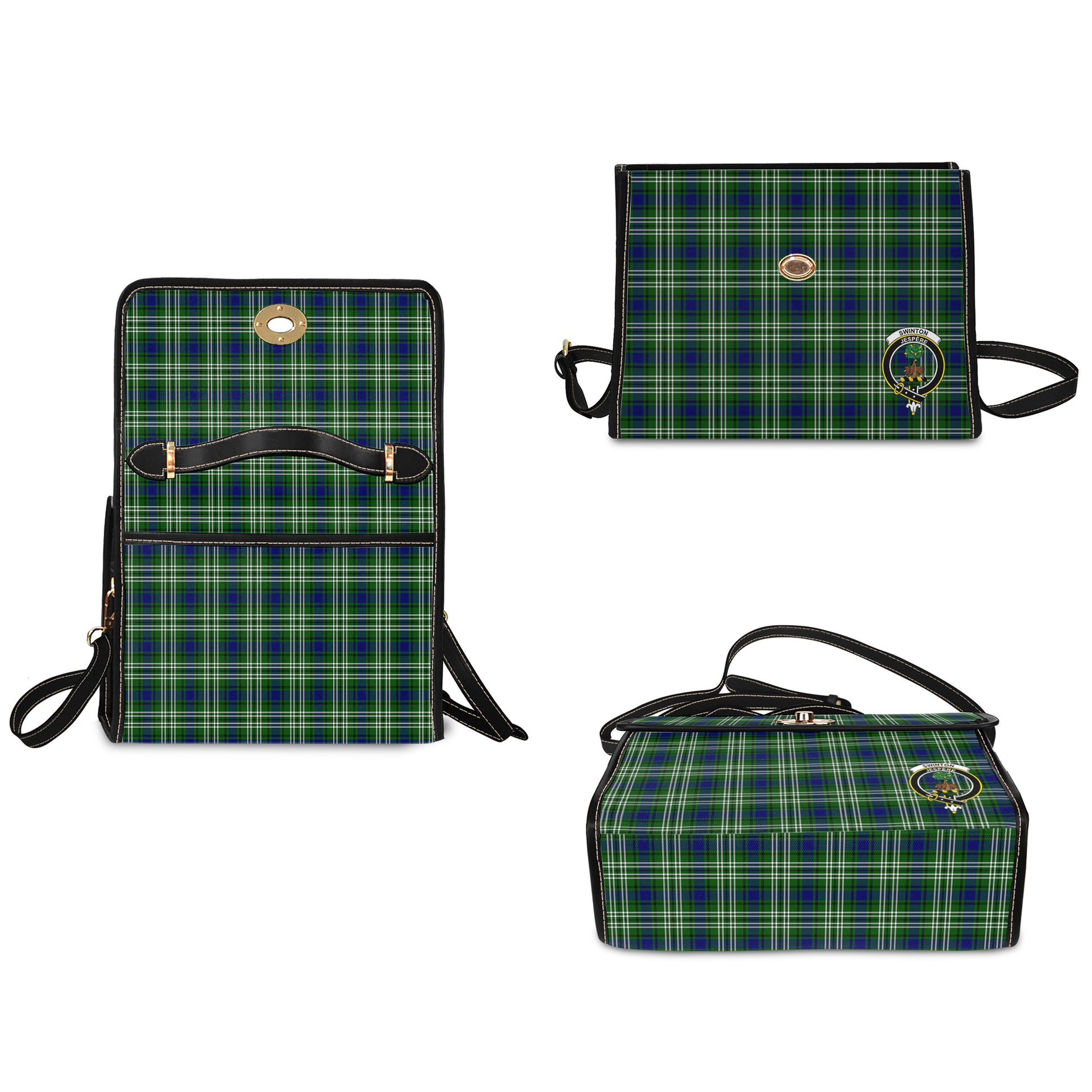 swinton-tartan-leather-strap-waterproof-canvas-bag-with-family-crest