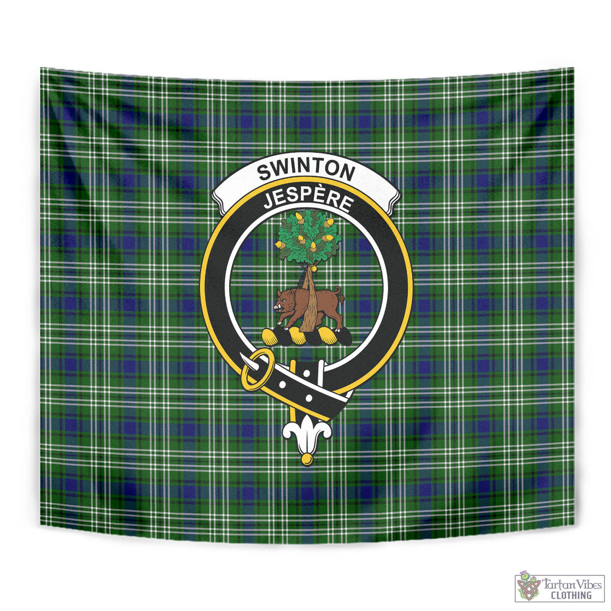 Swinton Tartan Tapestry Wall Hanging and Home Decor for Room with Family Crest - Tartan Vibes Clothing