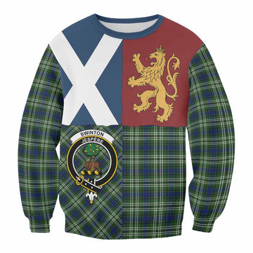 Swinton Crest Tartan Sweatshirt with Lion Rampant Saltire Style