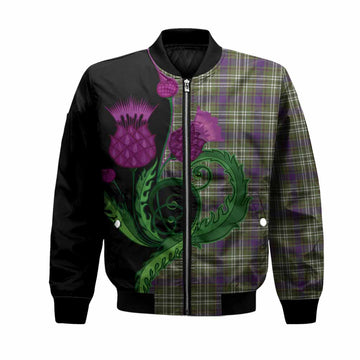 Swinton Tartan Bomber Jacket Traditional Scottish Thistle