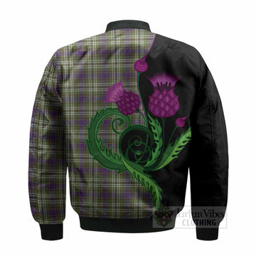 Swinton Tartan Bomber Jacket Traditional Scottish Thistle