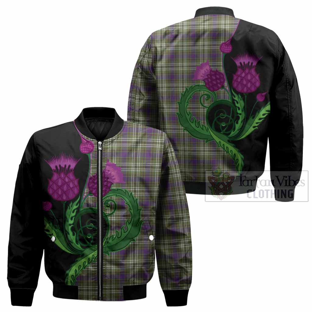 Swinton Tartan Bomber Jacket Traditional Scottish Thistle