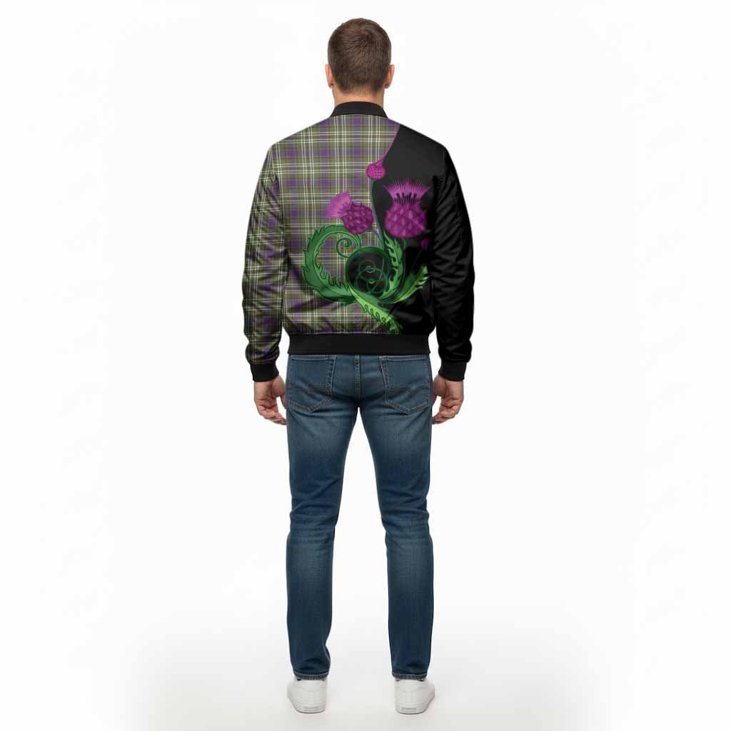 Swinton Tartan Bomber Jacket Traditional Scottish Thistle