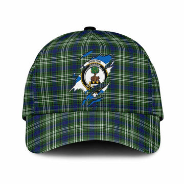 Swinton Tartan Classic Cap with Family Crest In Me Style