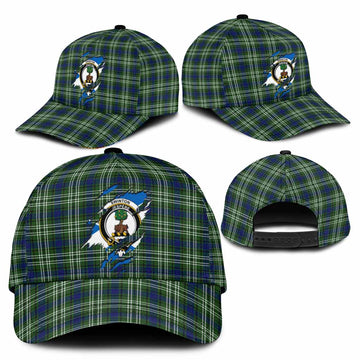Swinton Tartan Classic Cap with Family Crest In Me Style