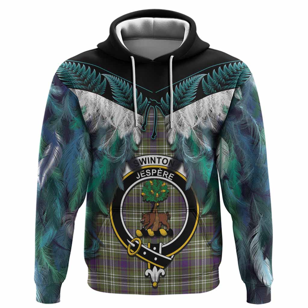 Swinton Tartan Crest Hoodie New Zealand Maori Korowai Cloak