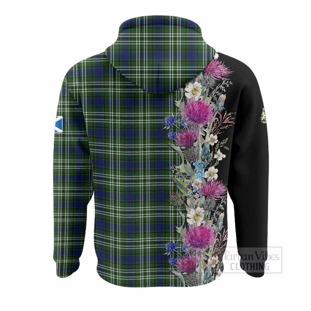 Swinton Tartan Crest Thistle Floral Hoodie