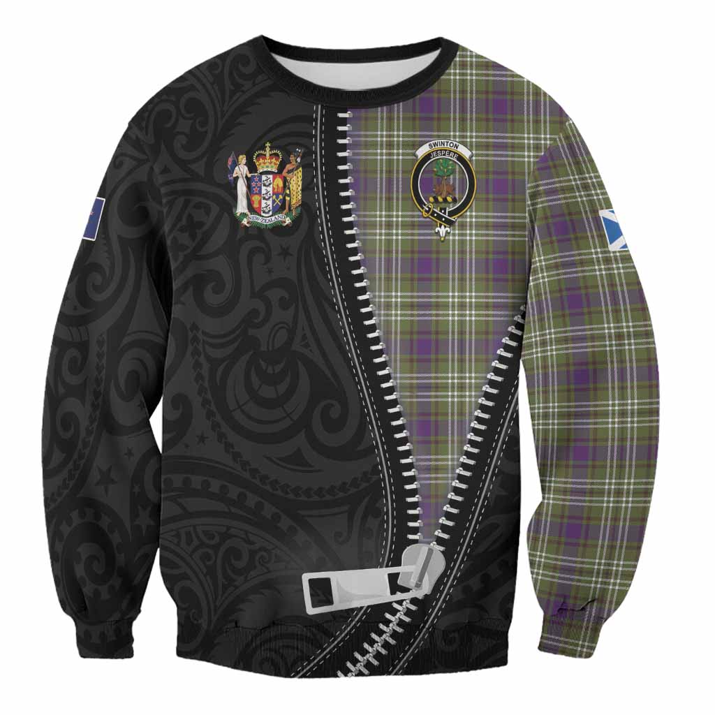 Swinton Tartan Sweatshirt New Zealand Pattern Unique Zipper Stylized