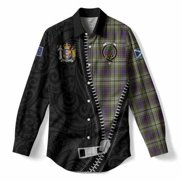 Swinton Tartan Women Casual Shirt New Zealand Pattern Unique Zipper Stylized