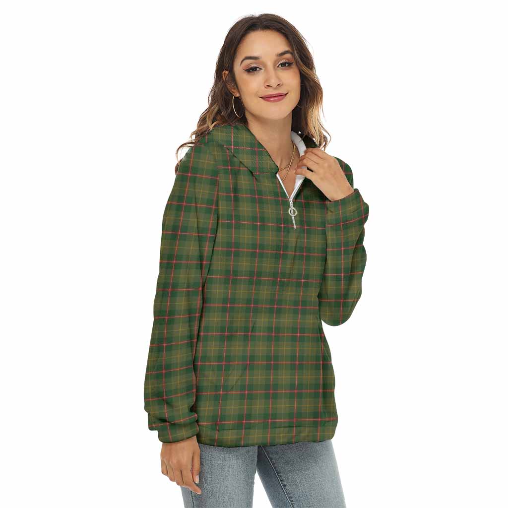 Symington Tartan Women's Borg Fleece Hoodie with Half Zip Female - Tartan Vibes Clothing