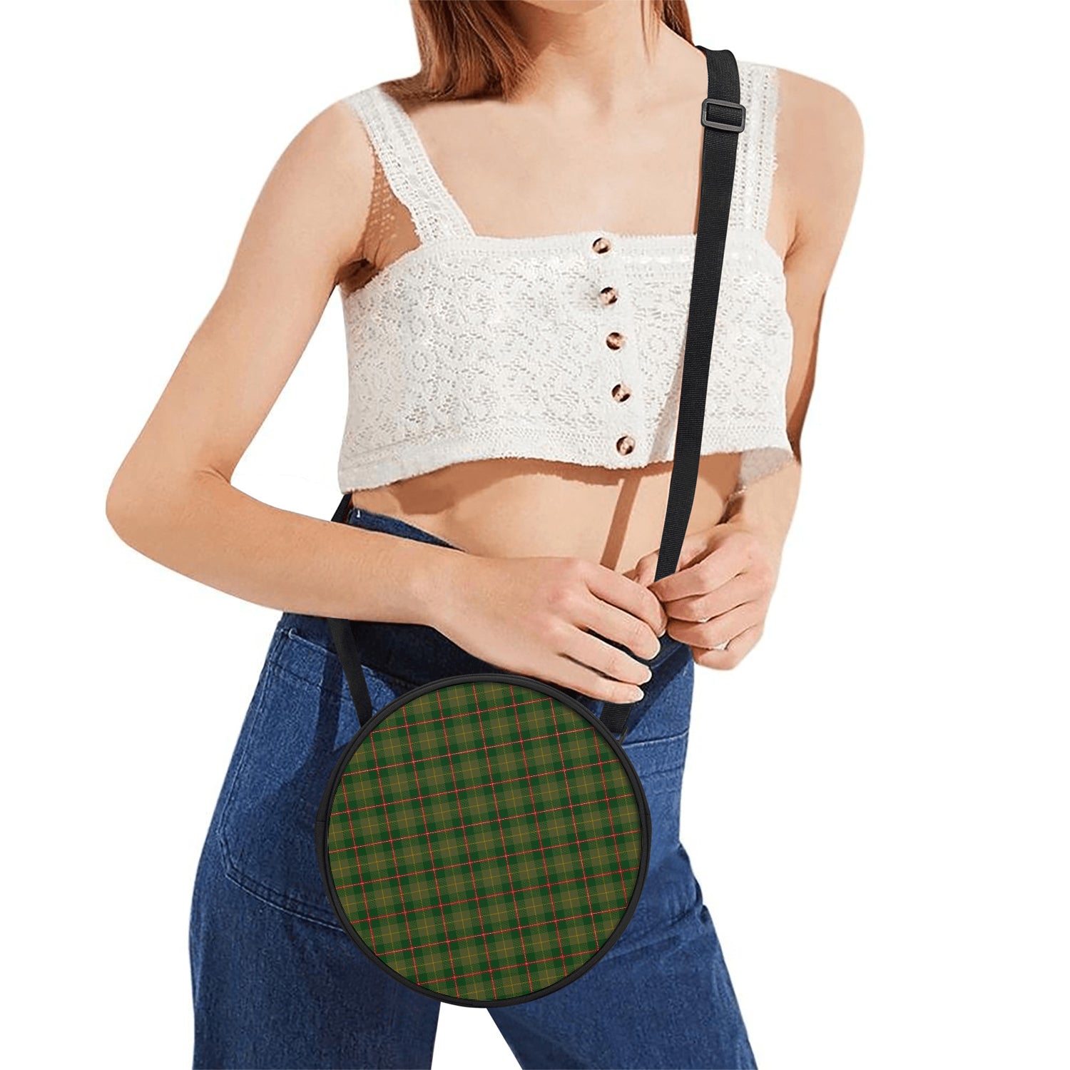 Symington Tartan Round Satchel Bags One Size 9*9*2.7 inch - Tartan Vibes Clothing