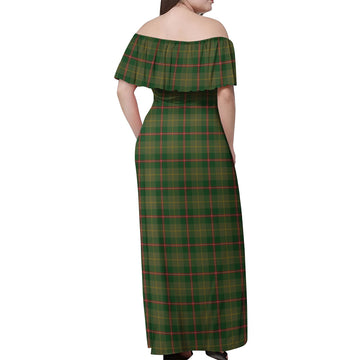 Symington Tartan Off Shoulder Long Dress - Tartan Vibes Clothing