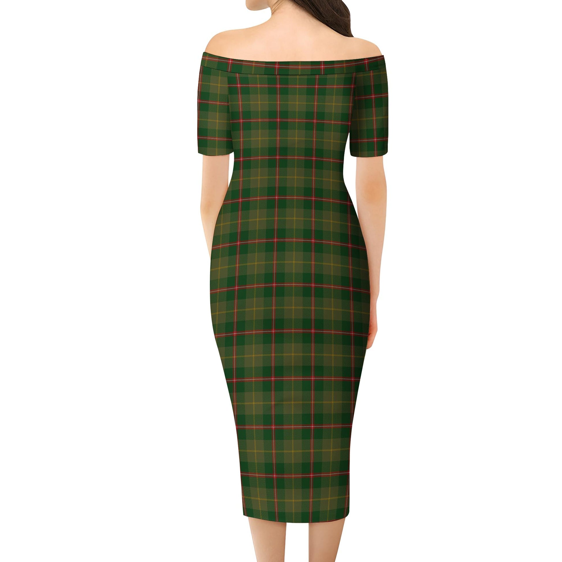 Symington Tartan Off Shoulder Lady Dress - Tartan Vibes Clothing