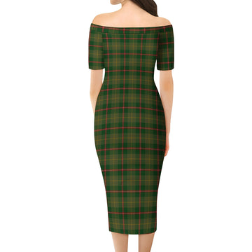 Symington Tartan Off Shoulder Lady Dress - Tartan Vibes Clothing