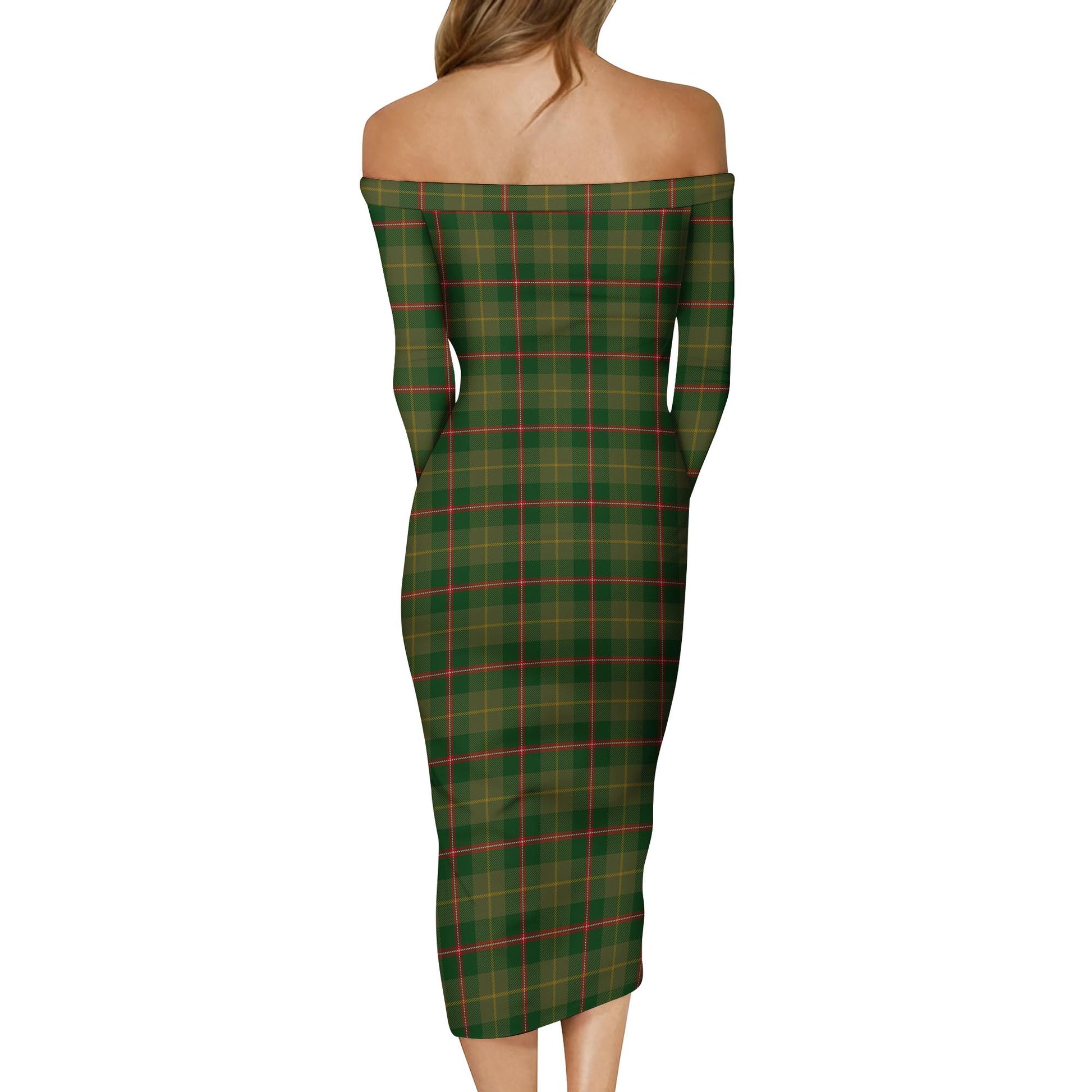 Symington Tartan Off Shoulder Lady Dress - Tartan Vibes Clothing
