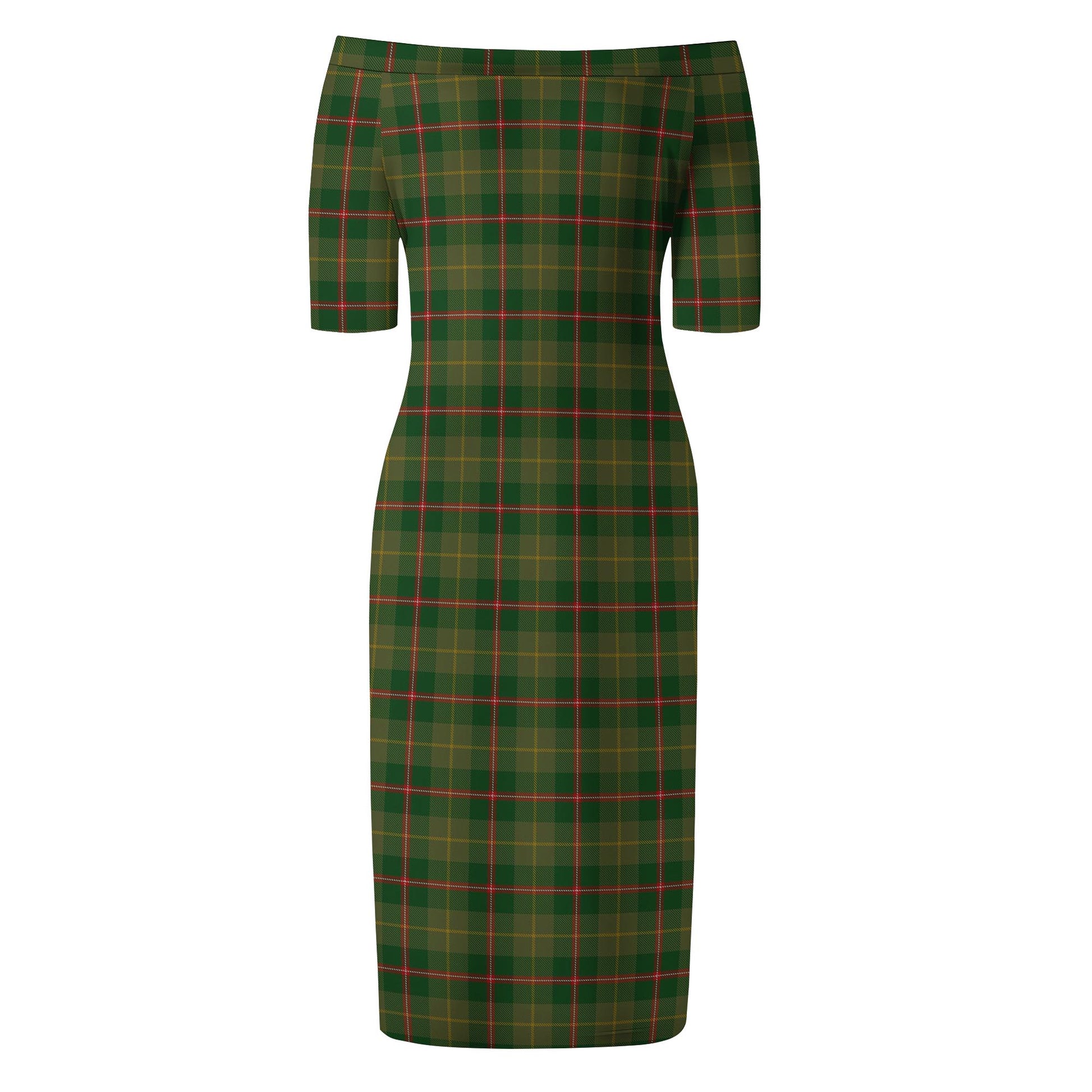 Symington Tartan Off Shoulder Lady Dress - Tartan Vibes Clothing
