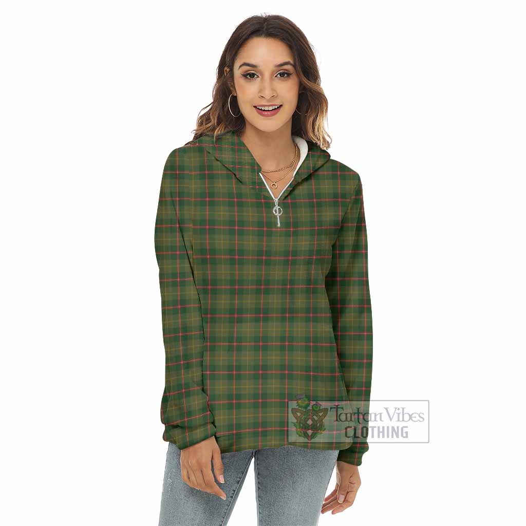Symington Tartan Women's Borg Fleece Hoodie with Half Zip - Tartan Vibes Clothing