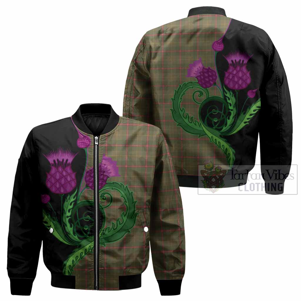 Symington Tartan Bomber Jacket Traditional Scottish Thistle