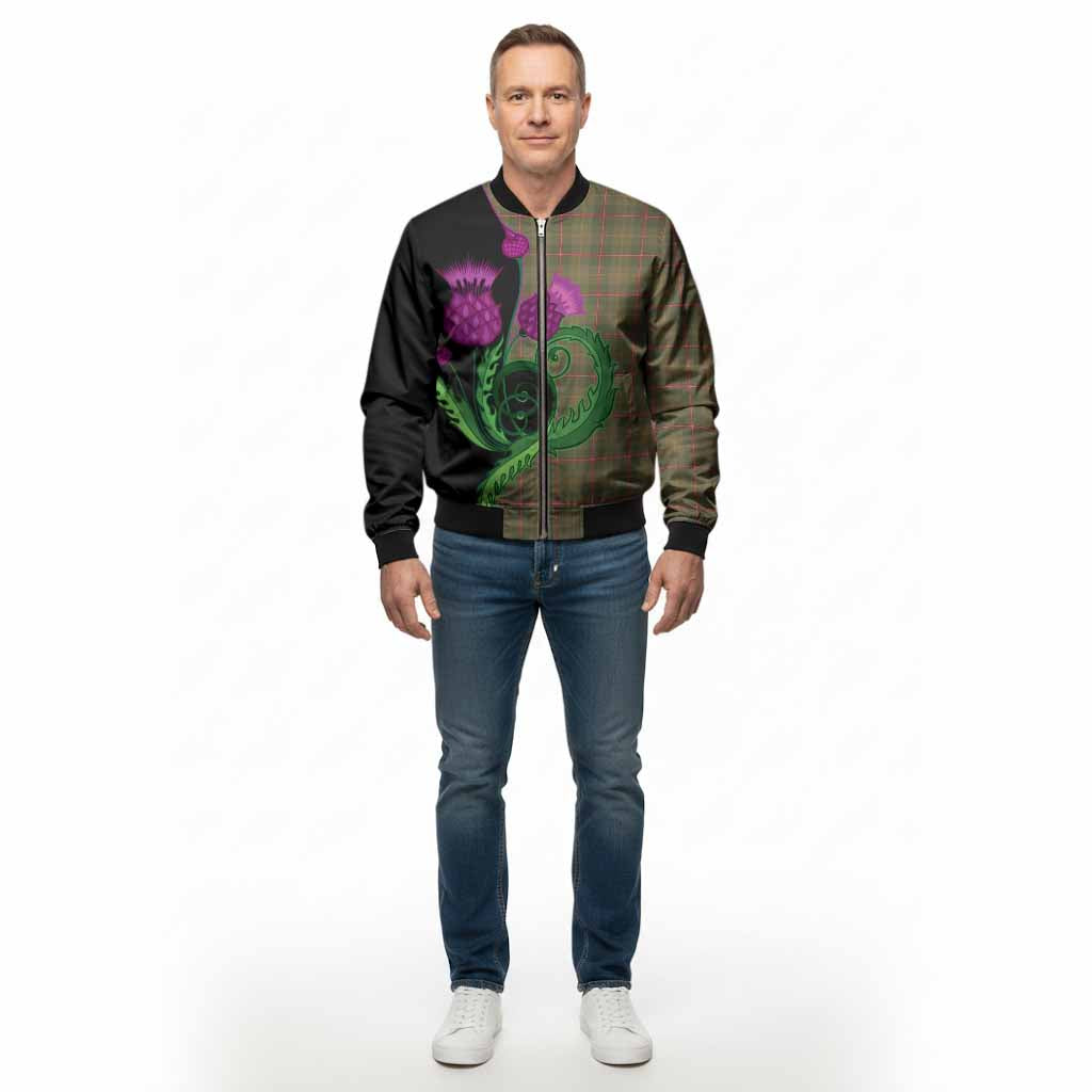 Symington Tartan Bomber Jacket Traditional Scottish Thistle