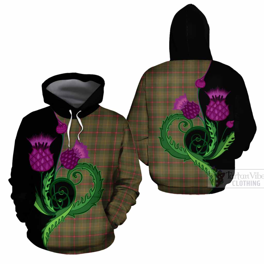 Symington Tartan Cotton Hoodie Traditional Scottish Thistle