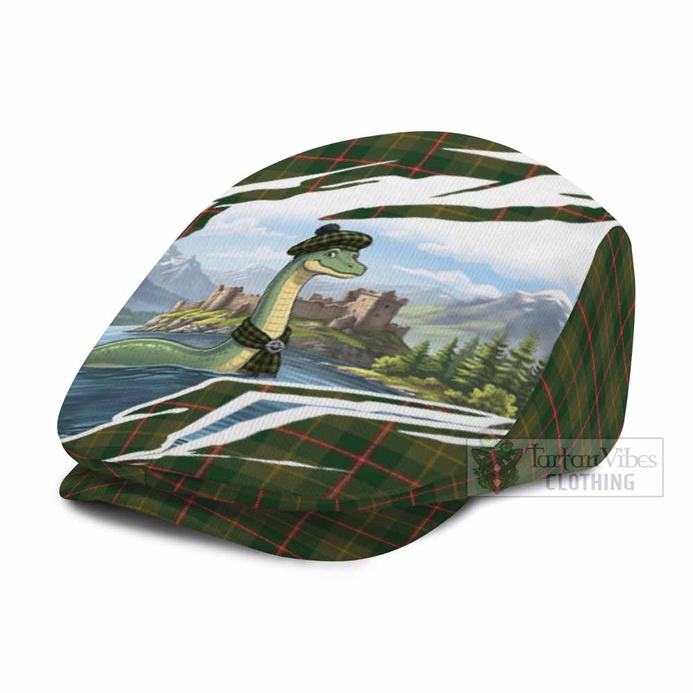 Symington Tartan Loch Ness Monster Scottish Heritage Art Flat Cap, Jeff Cap