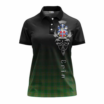Taaffe Irish Clan Women's Polo Shirt with Coat of Arms Erin Go Bragh Celtic Inspired Women - Tartan Vibes Clothing