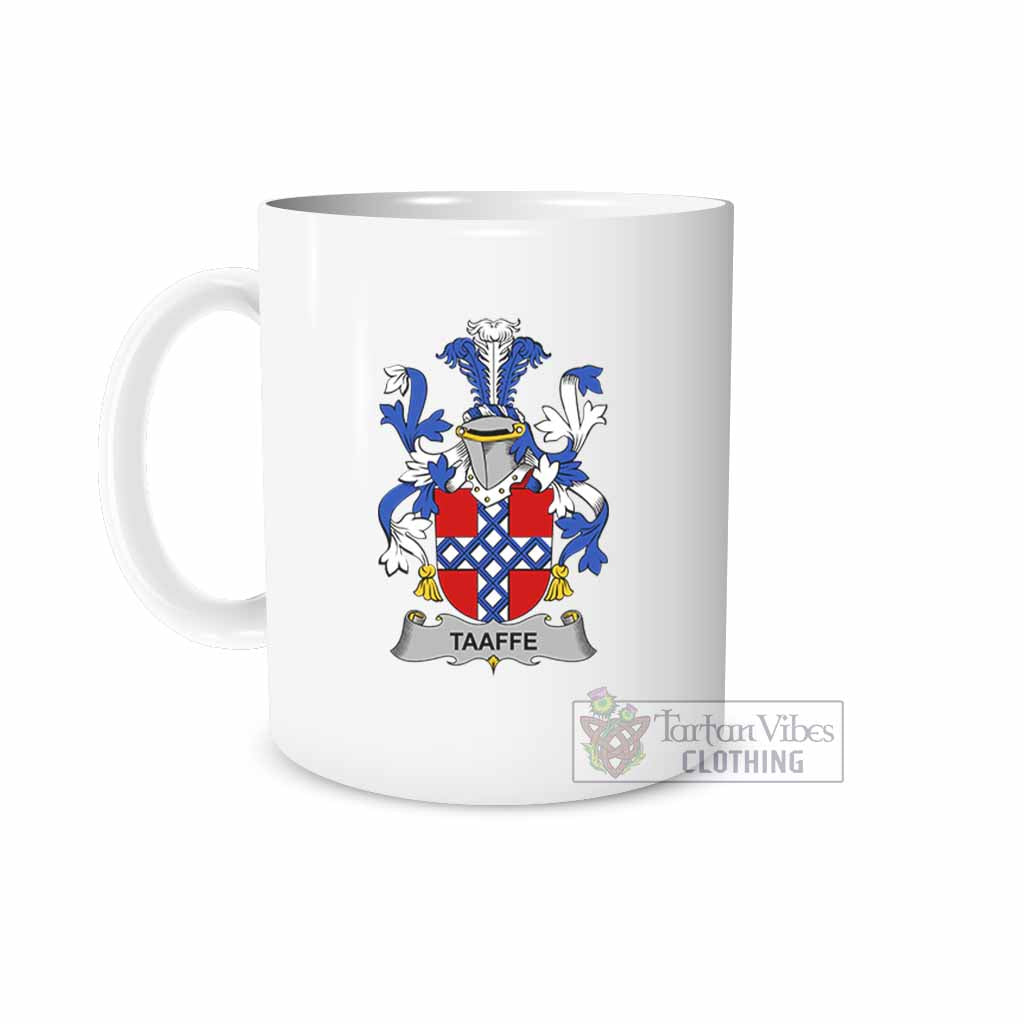 Taaffe Irish Clan Coat of Arms Ceramic Mug White - 2D-tartanvibesclothing