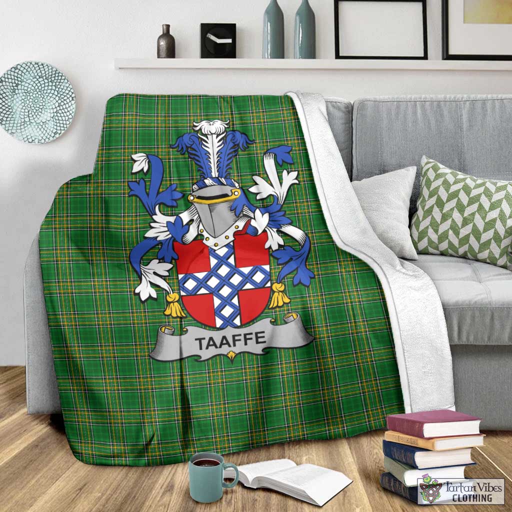 Taaffe Irish Clan Tartan Blanket with Coat of Arms - Tartan Vibes Clothing