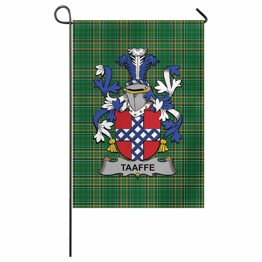 Taaffe Irish Clan Tartan Flag with Coat of Arms