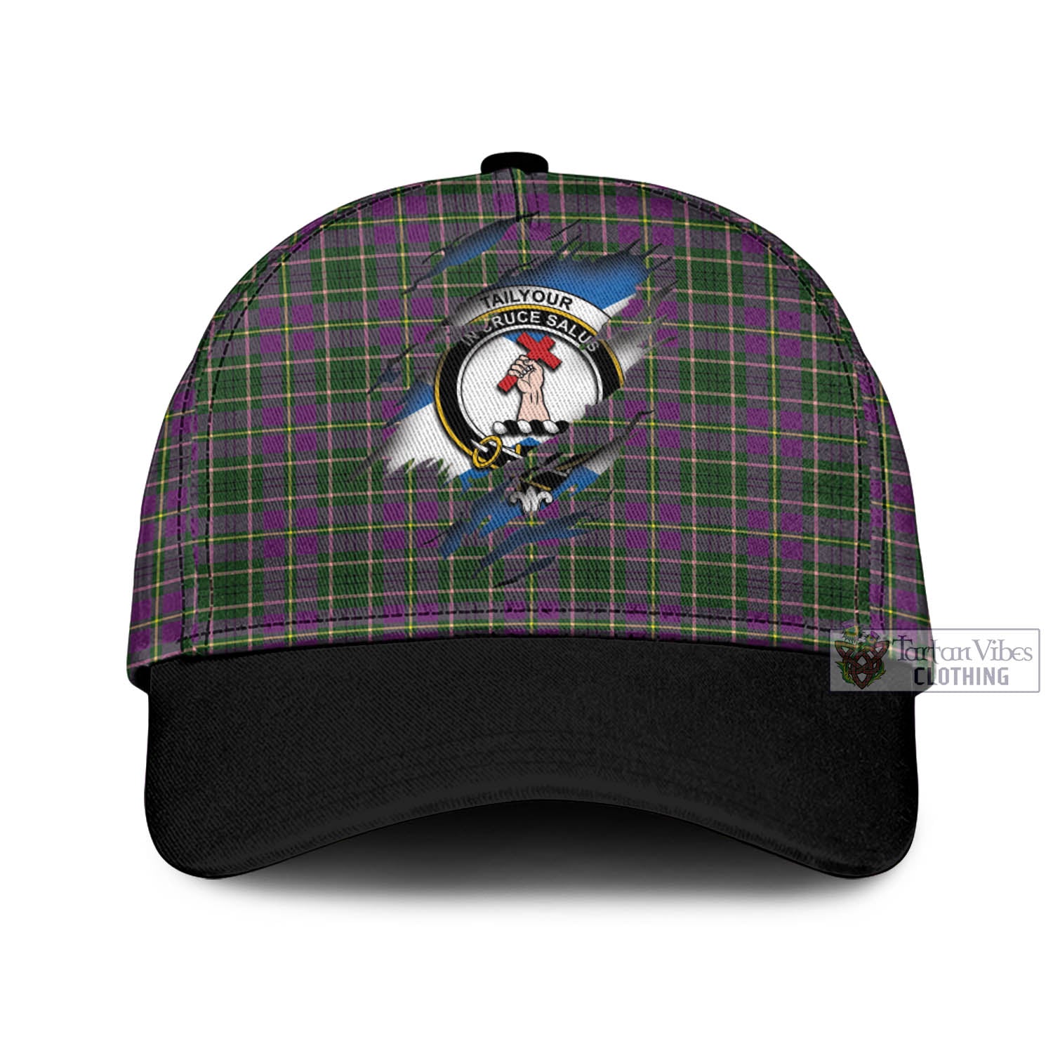 Tartan Vibes Clothing Tailylour Tartan Classic Cap with Family Crest In Me Style